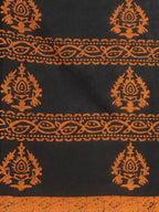 Orange Printed Cotton Saree
